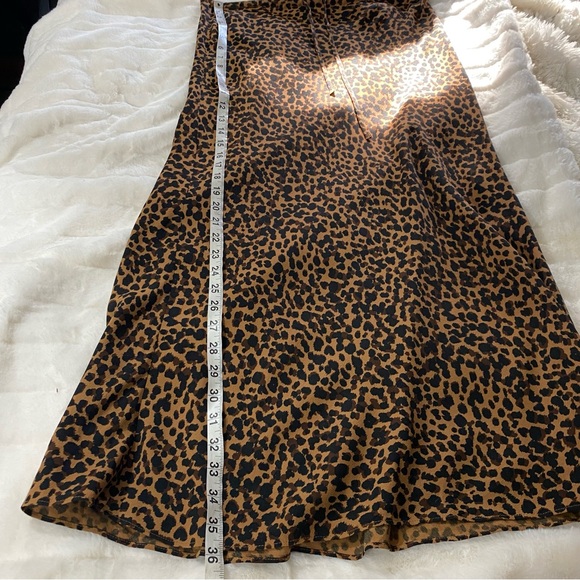 Madewell Brown Leopard Print Midi Skirt - Picture 9 of 13